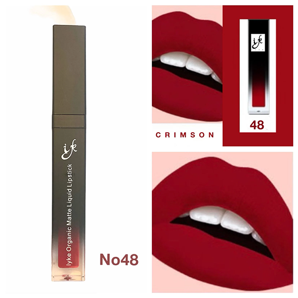 IYKE Crimson Organic Matte Liquid Lipstick (CRIMSON-48) ✅ Long lasting  ✅Waterproof  ✅None sticky  ✅Radiant ✅Smooth