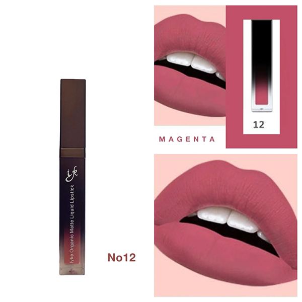 IYKE Magenta Organic Matte Liquid Lipstick  (Magenta-12) ✅ Long lasting  ✅Waterproof  ✅None sticky  ✅Radiant ✅Smooth