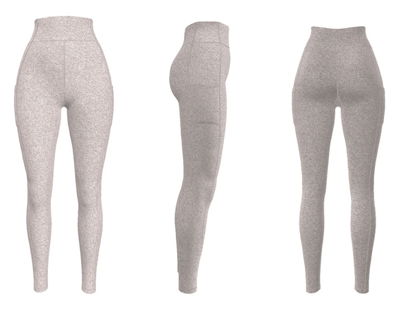 IYKE  Women's Leggings Yoga Pants, with 2 side pockets, High Waist Tummy Control Stretch Slim Leggings.